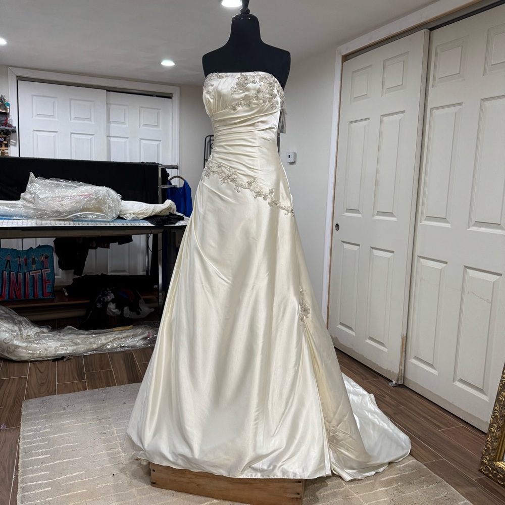 Stain, Beaded Strapless Wedding Gown